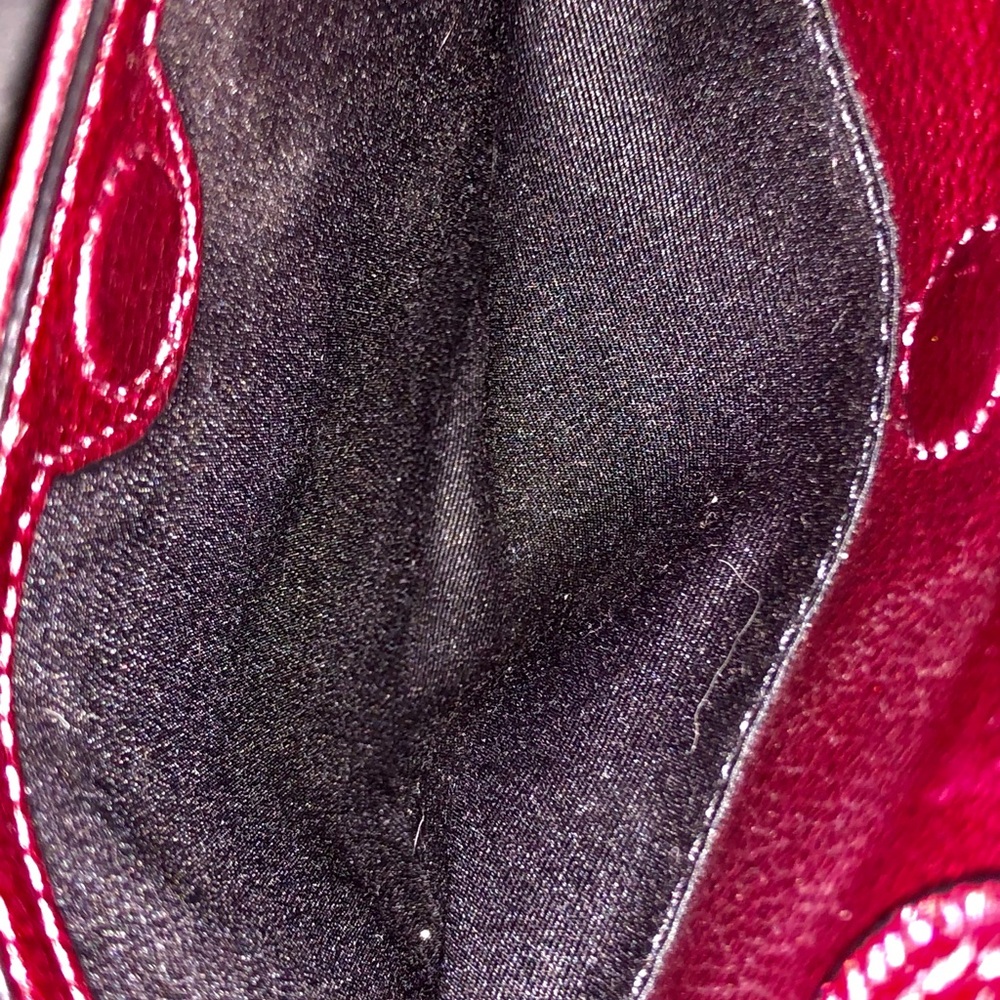Coach Leather Mickie Shoulder Tote in Metallic Cherry - Picture 4 of 9